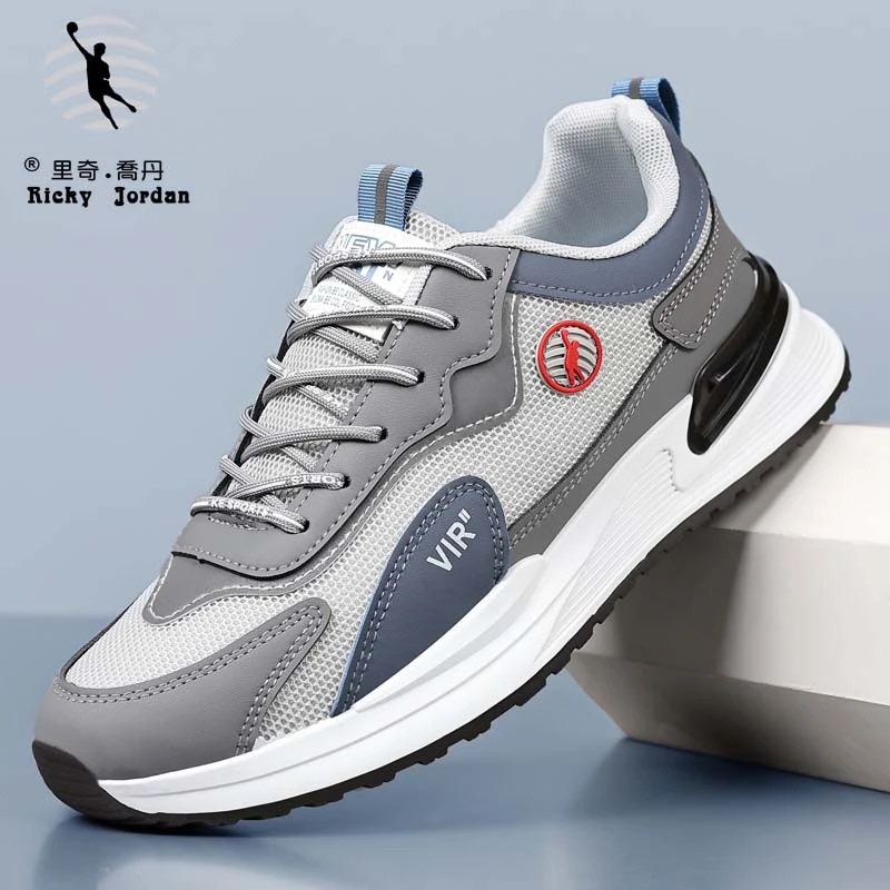 Richie Jordan Men's Shoes Winter New Casual Sports Shoes Fleece-Lined Warm Non-Slip Running Shoes Men's Walking Shoes