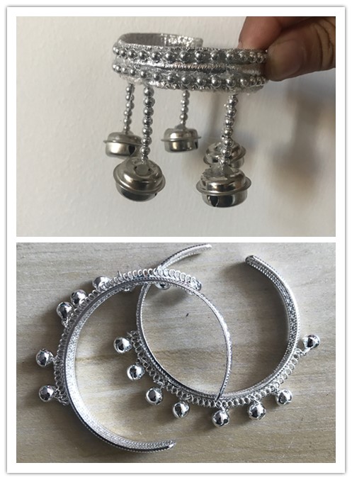 New version Folk Dance Appraisal Exam Nine Stages Happy, Shivering Yi Silver Hand Bell Dance Bell Dancer Dancing Bracelet