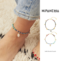 Hipanema niche light luxury colorful beaded shell anklet glass beads high-end niche design anklet