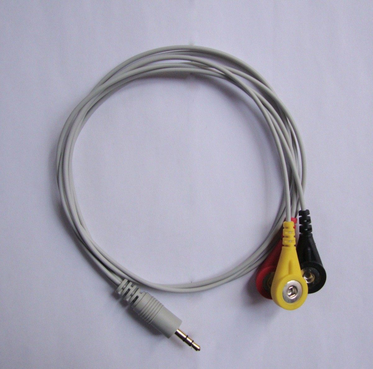 HOLTER DC 3.5mm 扣式一体三导联线/超思3.5 导联线动态