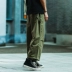 Xu hướng Nhật Bản quần ống rộng nam chín quần quần Harajuku bf gió lỏng chân trẻ trung overalls siêu lửa