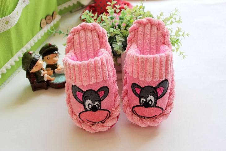 Pantoufles enfants en suède pour hiver - semelle plastique - Ref 1033181 Image 28