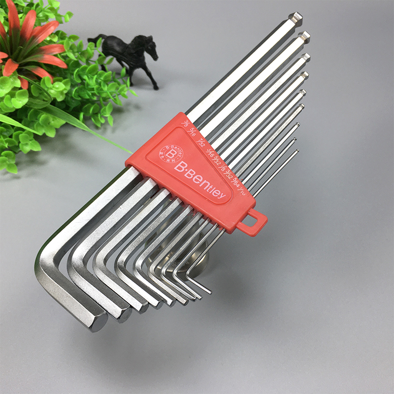 Six - party set of hexagonal wrench in the British - made hexagonal wrench lengthened special length ball head 9 pieces of six - piece alloy steel