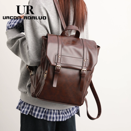 Рюкзак UR из мягкой кожи, новинка 2025 года, сумка Cambridge для девочек, школьная сумка, большой вместительный рабочий рюкзак для компьютера