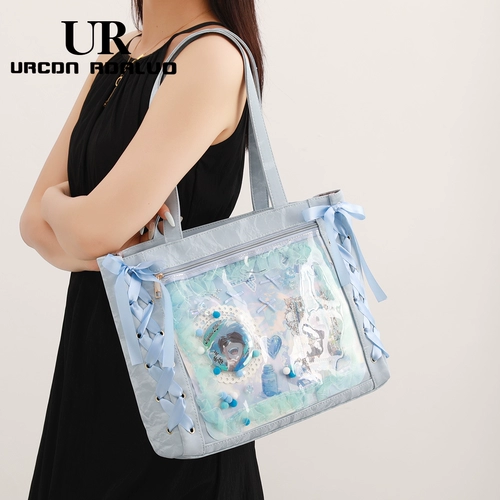 Мультяшная сумка через плечо, вместительная и большая сумка на одно плечо