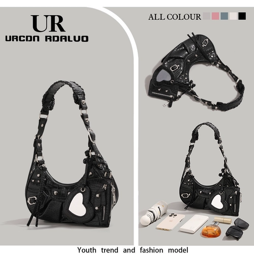 Сумка через плечо, сумка подмышку, сумка на одно плечо, изысканный стиль, крокодиловый принт