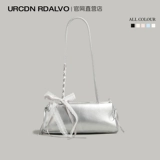 Сумка через плечо с бантиком, серебряная универсальная сумка на одно плечо, премиум класс