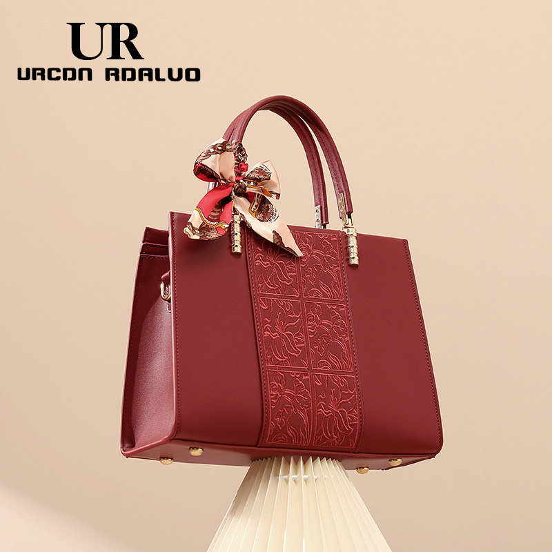Ur Chinese Style Embroidered Red Bridal Wedding Bag Mother's Day Gift Mom Bag Women's 2025 New Handbag