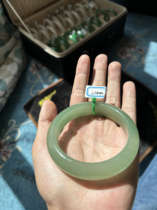 (62 circles) natural Xinjiang aventurine round bar bracelet versatile female jade bracelet