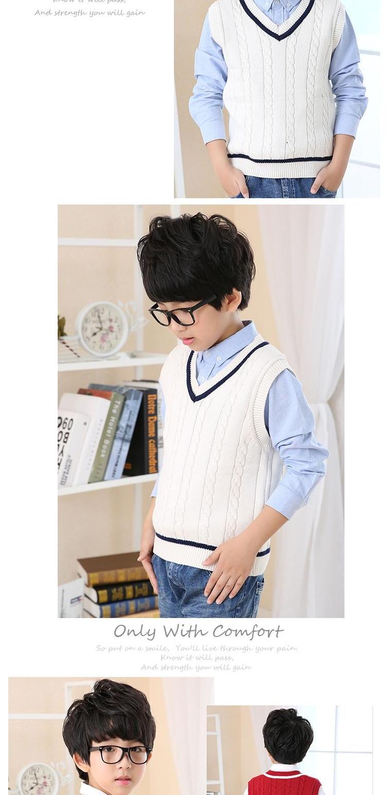 Áo vest bé trai xuân hè và mùa đông trẻ em phiên bản Hàn Quốc của áo len dệt kim dày 2018 mới trong phần vest mỏng cho bé shop thời trang trẻ em