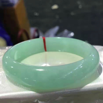 Myanmar Jade jade bracelet green light green circle jade bracelet ice glutinous Jade clearance processing jade