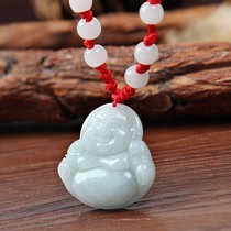 Real jade natural a goods jade pendant Jade pendant Buddha male full green Jade Buddha male Ruyi Yang green Buddha male female