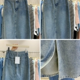 Южнокорейский товар, свежая ретро джинсовая юбка, 2023 года, в корейском стиле