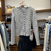 Южнокорейский весенний товар, ретро кардиган, 2023, в корейском стиле, круглый воротник, по фигуре