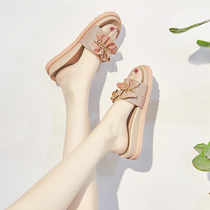 2021 summer new luxury slippers women wear fashion wild Net red super fire thick bottom slippers ins tide