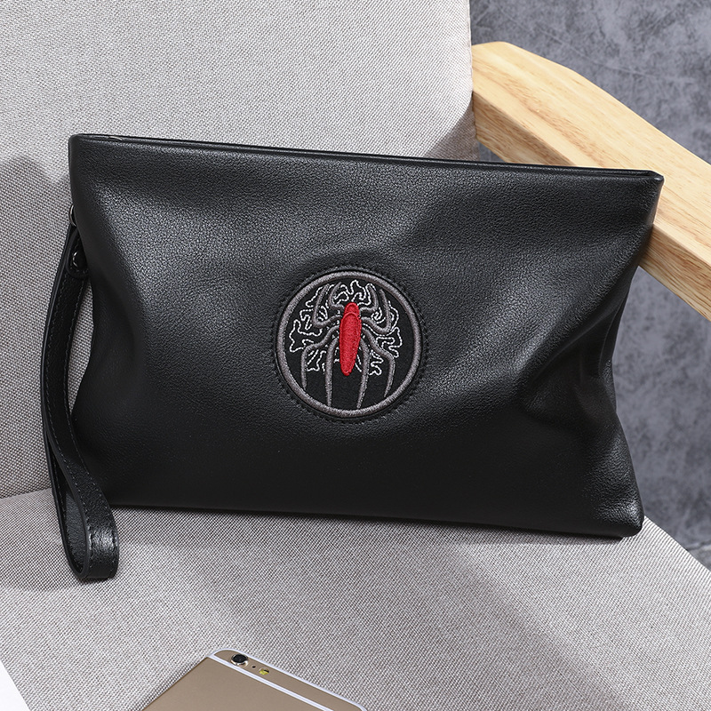 Head Layer Bull Leather Men's Bag 2021 New Tide Fashion Handbags Men Genuine Leather Casual Hands Grab Bag Men's Hands With Envelope Bag