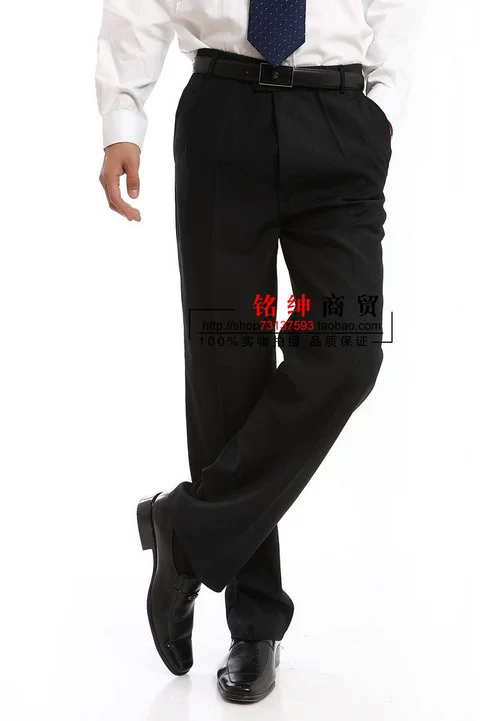 Quần cổ trắng, quần nam chuyên nghiệp, quần dài, quần vest đen, áo liền quần, quần công sở, GYK-032 suit nam