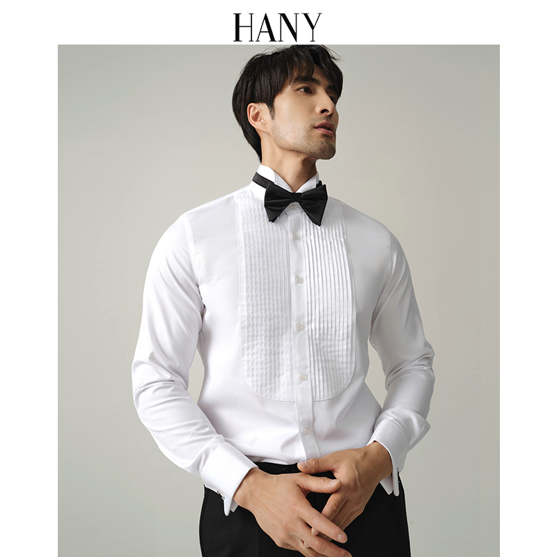 Hany【Tasido Easy Care】French-Style Long-Sleeve Shirt for Men, Formal Wear, Wedding Groom, Old Money Style White Shirt Hany【Tasido Easy Care】French-Style Long-Sleeve Shirt for Men, Formal Wear, Wedding Groom, Old Money Style White Shirt