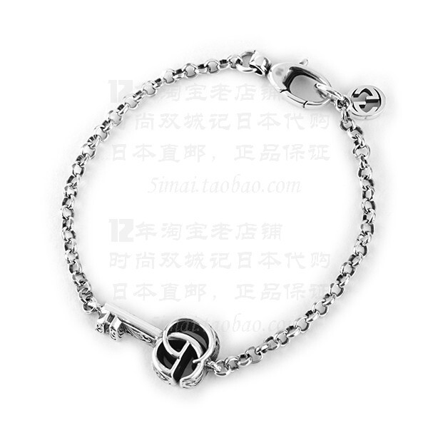 Gucci New Vintage-Style Sterling Silver Couple Key Bracelet for Men and Women 632207 Genuine Gucci New Vintage-Style Sterling Silver Couple Key Bracelet for Men and Women 632207 Genuine