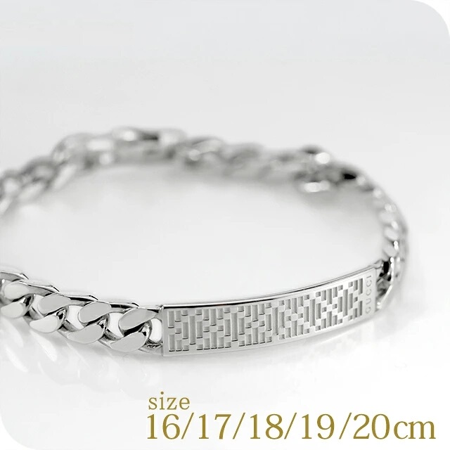 Gucci New 925 Silver Fashion Bracelet for Men and Women, Couple's Gift, Genuine Direct Shipping 843602