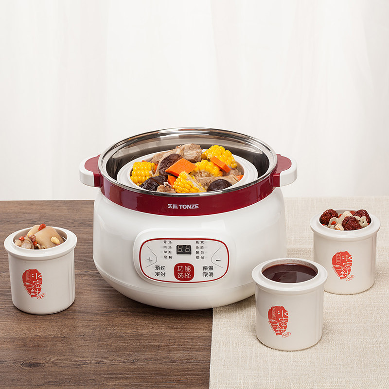 天際不鏽鋼電燉鍋家用智能隔水燉盅陶瓷自動煲湯煮粥3-4人份