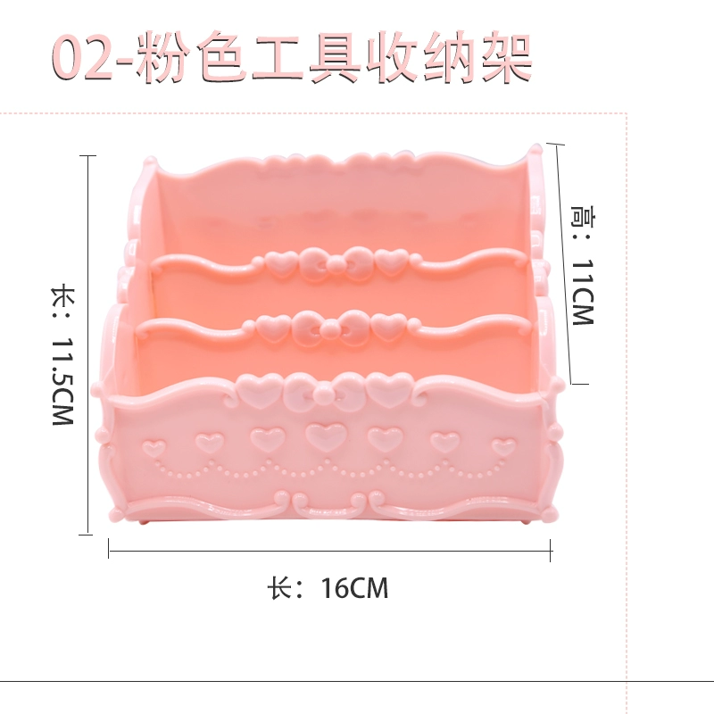 Hộp công cụ làm móng tay Trang sức màu hồng Hộp lưu trữ Máy tính để bàn Hoàn thiện nhiều cây bút Chủ hộp công cụ Nail Hộp lưu trữ - Công cụ Nail