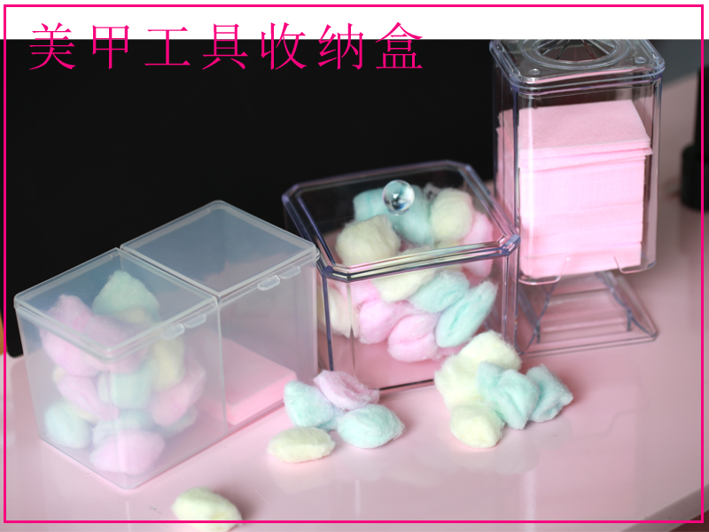 Dụng cụ làm móng hộp bông lưu trữ dỡ bông màu bông bóng dụng cụ làm móng tay dỡ nước làm sạch chất lỏng - Công cụ Nail dụng cụ làm nail cho người mới bắt đầu