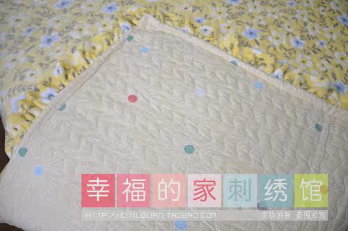 Hàn Quốc ngắn sang trọng quilted flash ba mảnh nhung trải giường ga giường cotton