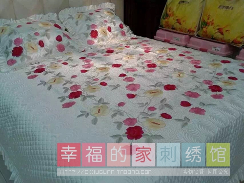 vật liệu cát Hàn Quốc chiều thêu sợi thêu quilting Hàn Quốc ba mảnh cao cấp bìa giường cưới - Trải giường ra giường màu xám