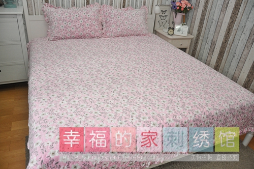 Hàn Quốc ngắn sang trọng quilted flash ba mảnh nhung trải giường ga giường cotton