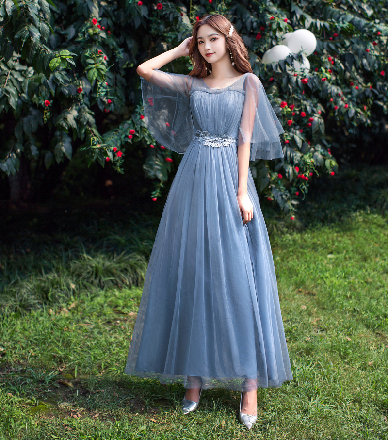  Average (78-105 catties)+Blue Gray (D Fei Fei Sleeve) Long V089   + $7.73 