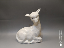 70s Zibo Meitao Boo Mountain Ceramic goat ceramic animal Feng Naizao Little white sheep zodiac sheep