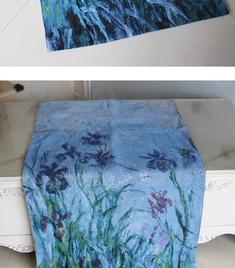 Trường mới của Bỉ vải tấm thảm jacquard tấm thảm lối vào tấm thảm của Van Gogh vẽ "Irises" New - Tapestry 	thảm treo tường 3d