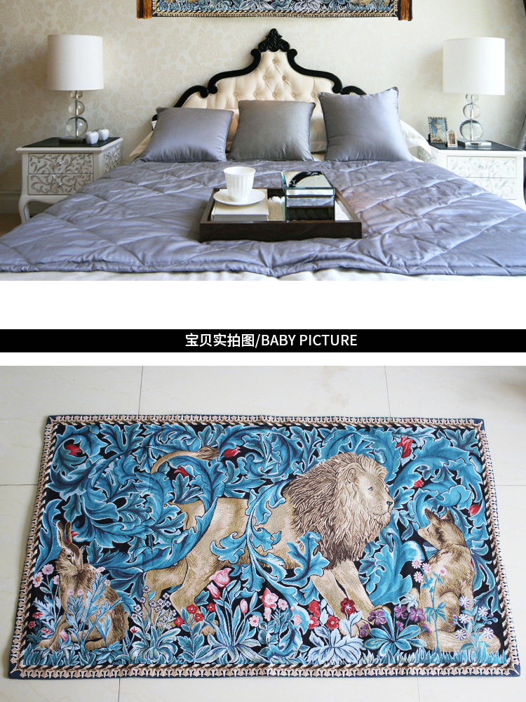 New School Bỉ Tapestry Tapestry Art Tapestry Gift William Morris "Lion King" Bài đăng miễn phí thảm trang trí