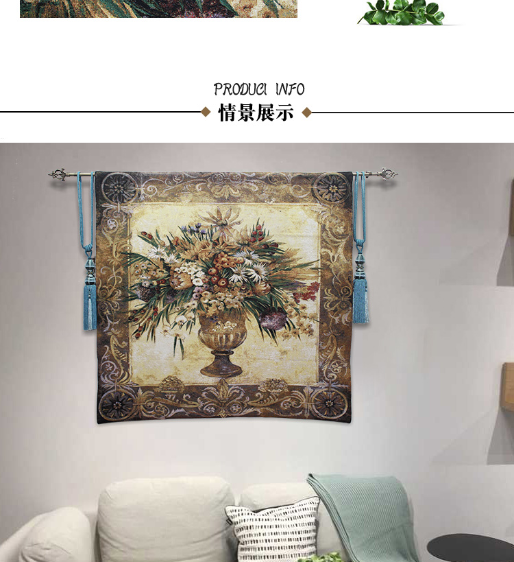 Tấm thảm mới một mảnh của Bỉ Tranh trang trí sang trọng theo phong cách châu Âu Thảm treo tường có lớn