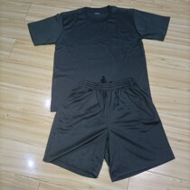 Jihua 3543 navy blue solid color non-standard physical training suit suit quick-drying round neck shirt sports casual clothes