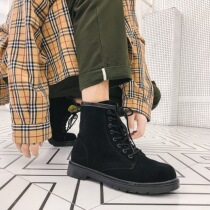Autumn and winter Martin boots mens high-top all-match short boots British suede Martin shoes middle-top couple tooling boots