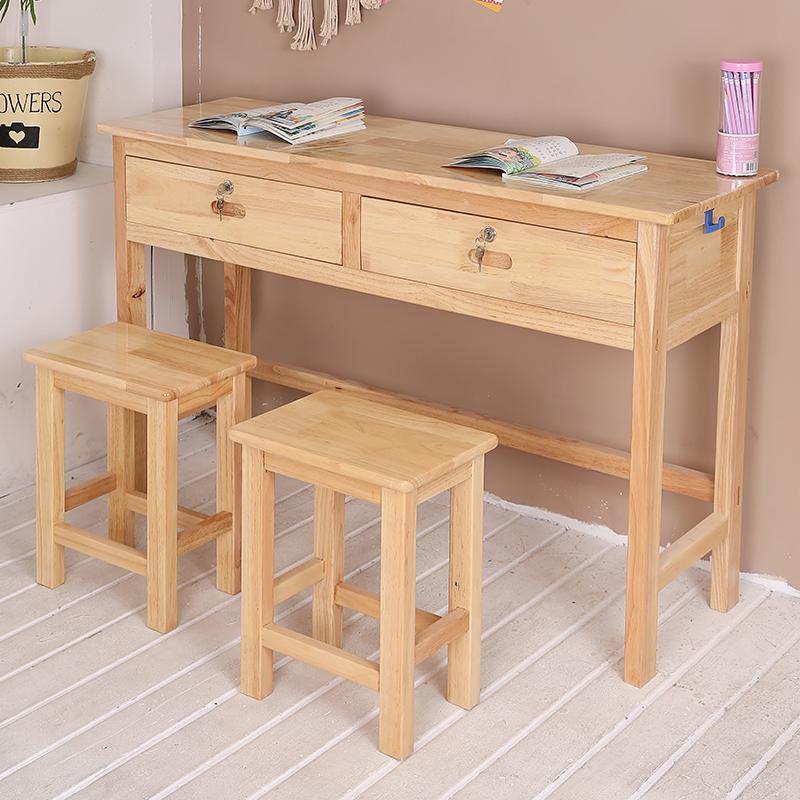 Primary and Secondary School Students' Solid Wood Desks with Drawers, Student Home Writing Desks, Simple Modern Study Desks, Double Desks and Chairs