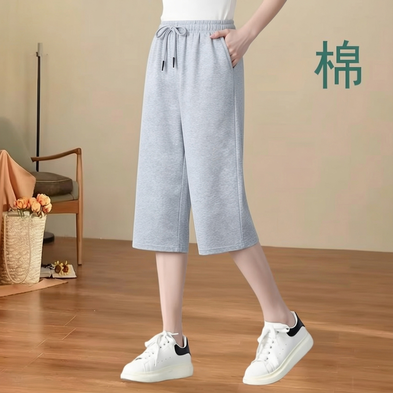 Pure Cotton Summer Capri Pants for Women, Thin, Plus Size, Loose Fit, High-Waisted, Breathable, Casual Mid-Length Pants for Plus-Size Women Pure Cotton Summer Capri Pants for Women, Thin, Plus Size, Loose Fit, High-Waisted, Breathable, Casual Mid-Length Pants for Plus-Size Women