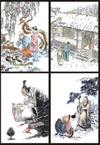 2023 Idioms and Allusions (3) Postcards 4 pieces set Can be used to produce extreme films Film source