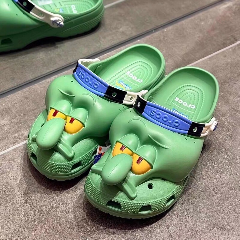 Crocs 2026 Spongebob Squarepants Collaboration Squidward Unisex Slip-On Clogs Beach Sandals Crocs 2026 Spongebob Squarepants Collaboration Squidward Unisex Slip-On Clogs Beach Sandals