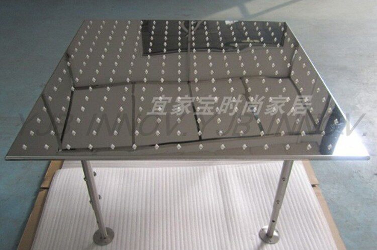 Large flow with light top shower head 24 inch top suspended ceiling integrated bath head stainless steel brushed spray head