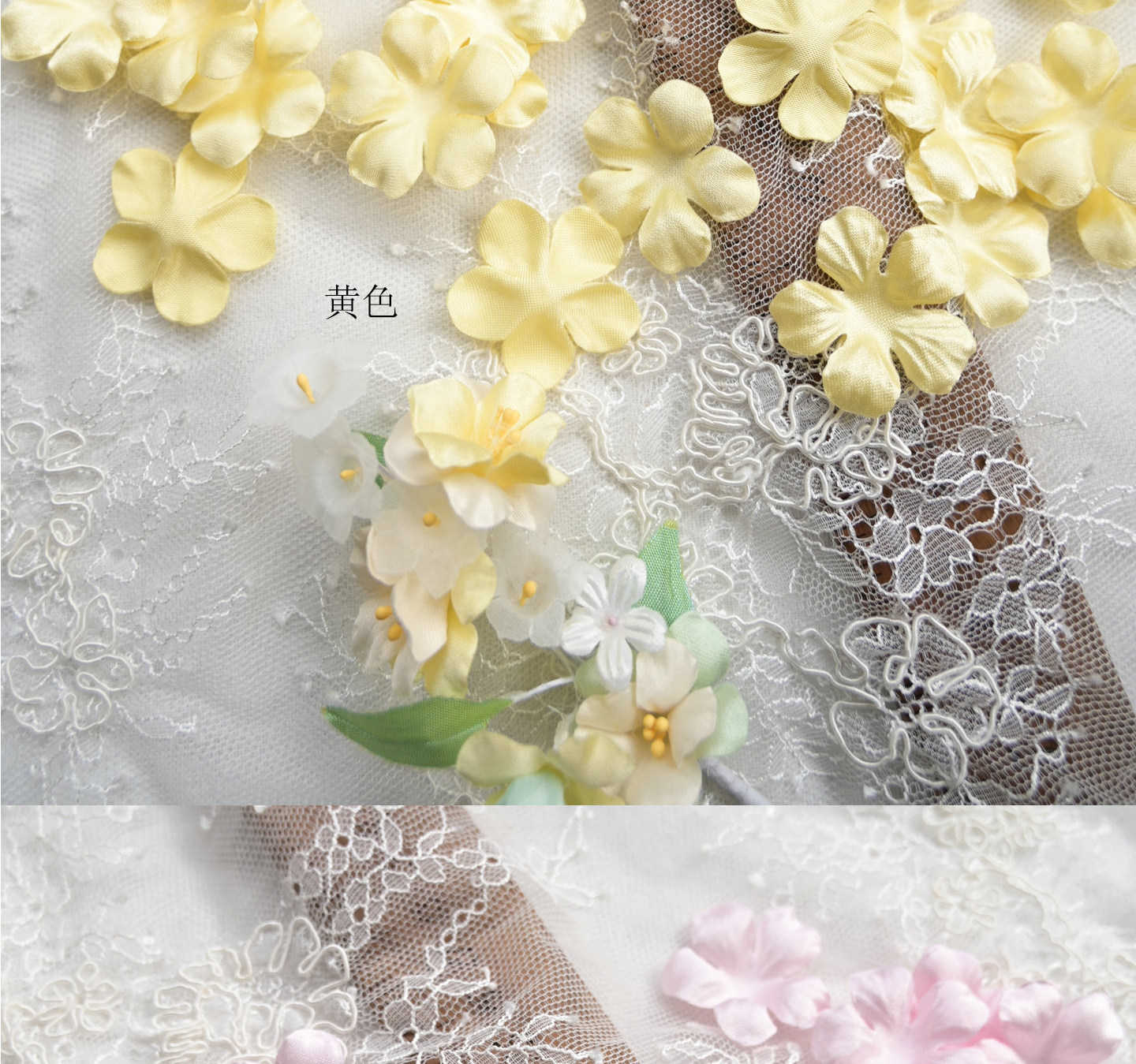 100 Stück Mehrfarbige DIY Handgemachte 3D-Organza-Blumen für Hochzeitskleider, Schleier, Mini-Blumen, Babykleidung, Bastelmaterialien 3CM RS4035 – Detail 21
