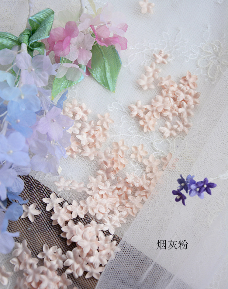 DIY Handgemachte 3D-Blumen Hochzeitskleid-Materialien, Pyrographisches Jeansgarn, Kopfbedeckungsmaterialien, 45 Farben, 100-200 Stück, RS1968 – Detail 17