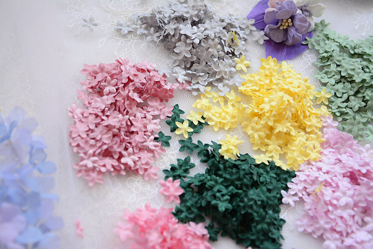 DIY Handgemachte 3D-Blumen Hochzeitskleid-Materialien, Pyrographisches Jeansgarn, Kopfbedeckungsmaterialien, 45 Farben, 100-200 Stück, RS1968 – Detail 9