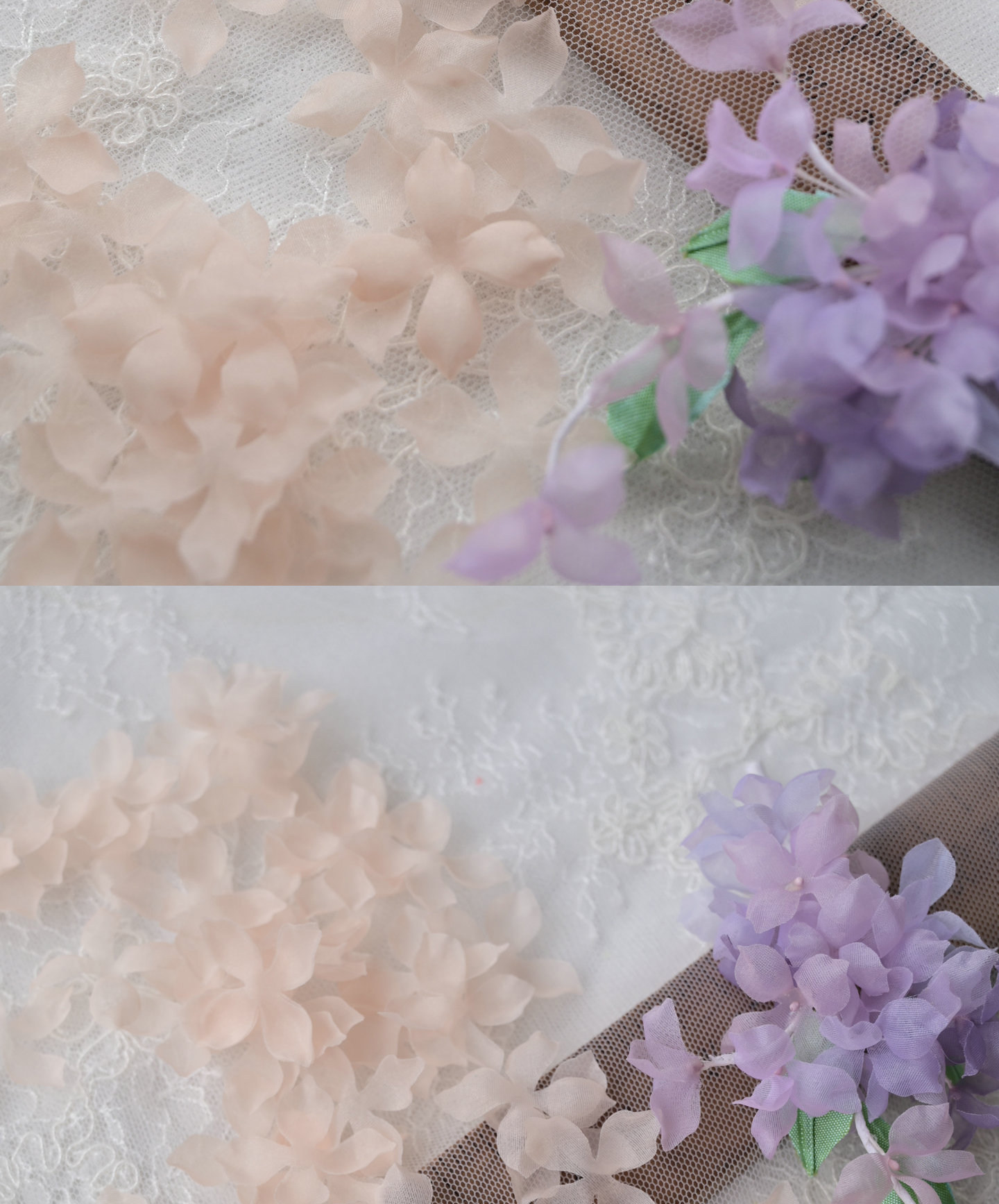 100 Stück. DIY Handgemachtes 3D-Blumenmaterial für Hochzeitskleider, Pyrographie- und Jeansgarn, Materialien für Kopfbedeckungen, Weiß und Rosa, RS247 – Detail 33
