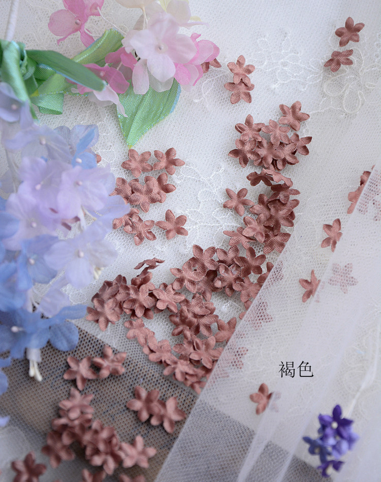 DIY Handgemachte 3D-Blumen Hochzeitskleid-Materialien, Pyrographisches Jeansgarn, Kopfbedeckungsmaterialien, 45 Farben, 100-200 Stück, RS1968 – Detail 26
