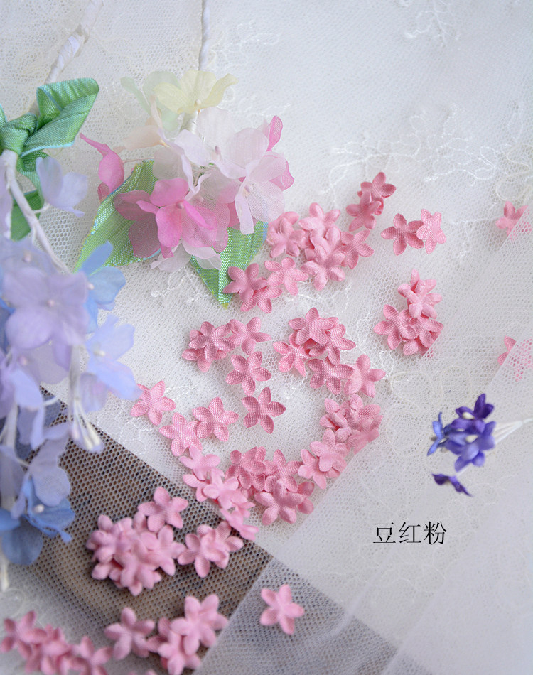 DIY Handgemachte 3D-Blumen Hochzeitskleid-Materialien, Pyrographisches Jeansgarn, Kopfbedeckungsmaterialien, 45 Farben, 100-200 Stück, RS1968 – Detail 34