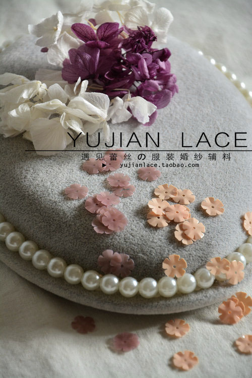 Hand-stitched Bright Pieces Diy Accessories Flowers Loose Pieces Blip Wedding Dresses Dress Accessories Pearl Pieces 5 Petals Petals