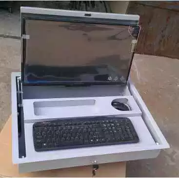 Computer room 19 22 inch LCD manual lifting LCD monitor desktop flip device LCD flip device